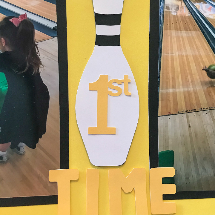 Cricut Bowling images for bowling alley scrapbook page