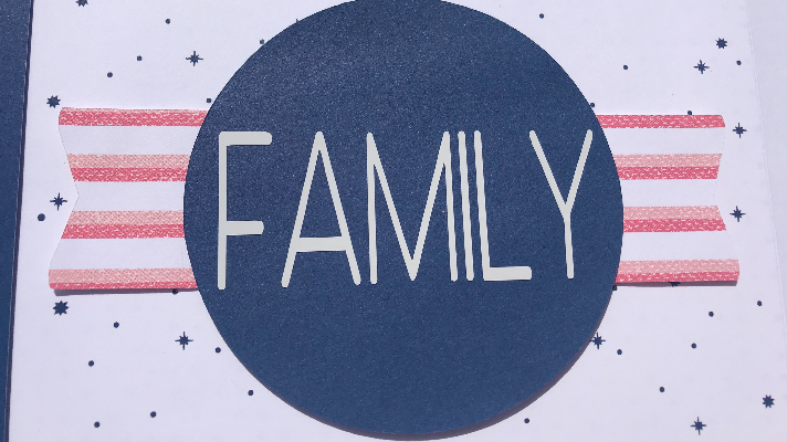 Cricut family scrapbook embellishment