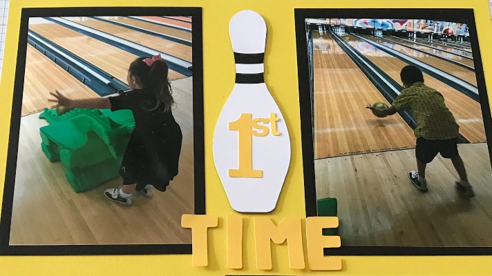 Kids Bowling Scrapbook Page