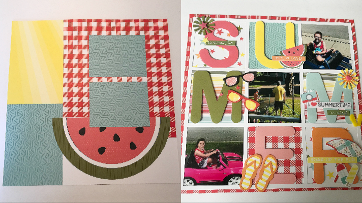 Summer Scrapbook templates for summer fun