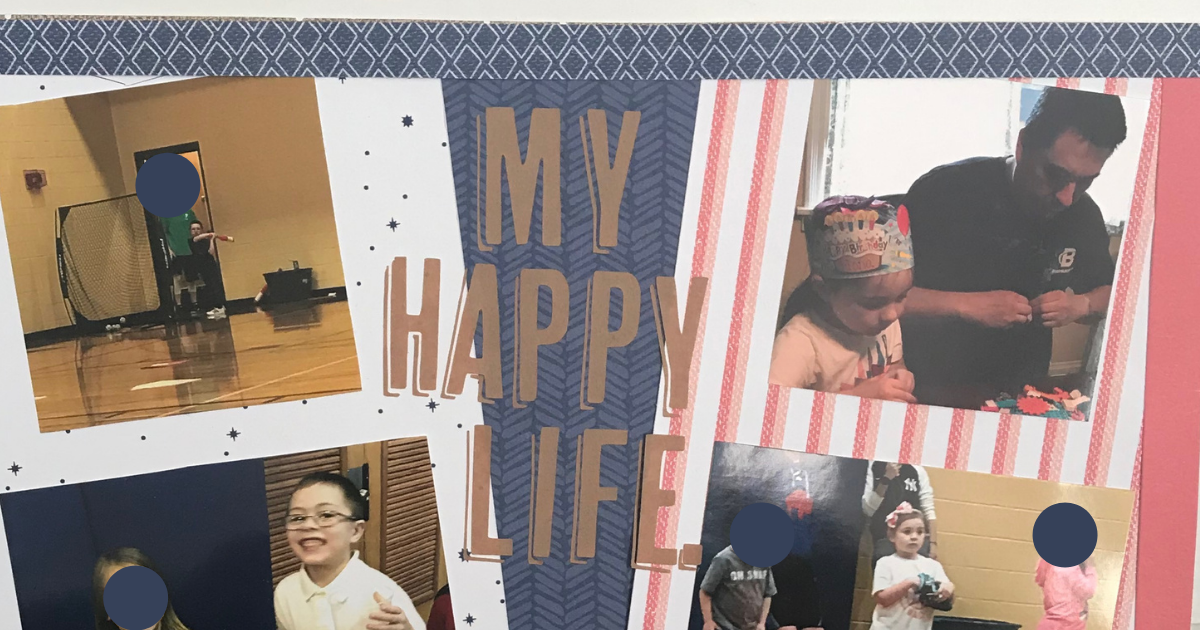 my happy life scrapbook page