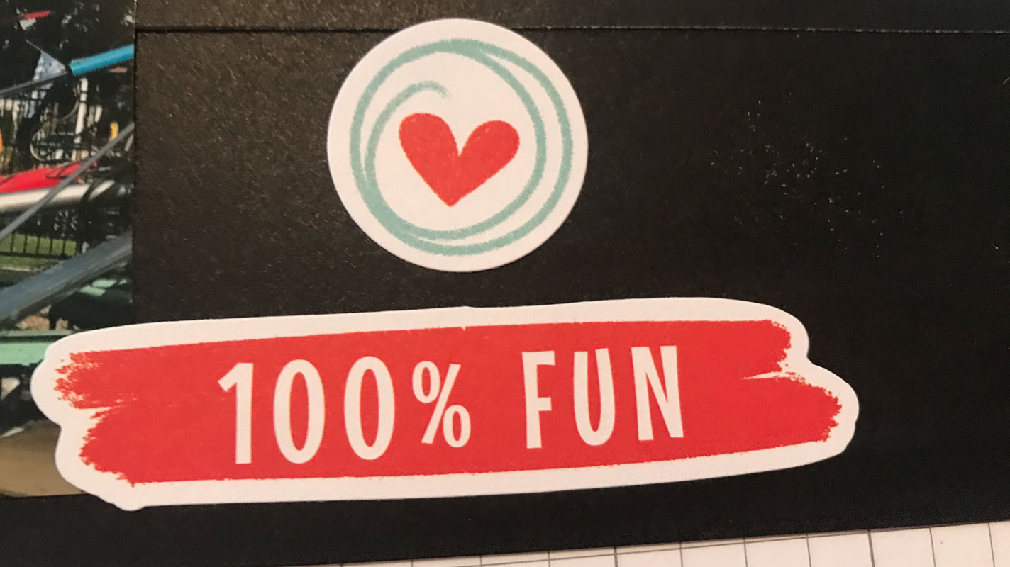 CTMH Happiest Place Stickers on the Free Cricut Scrapbook Layout