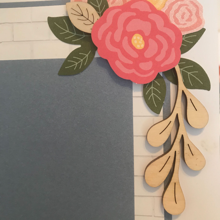 using wooden embellishments on scrapbook pages for inspiration