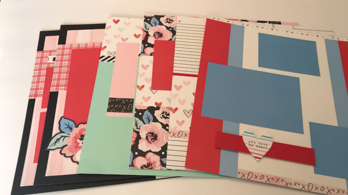 7 Valentines Scrapbook Layouts you will love