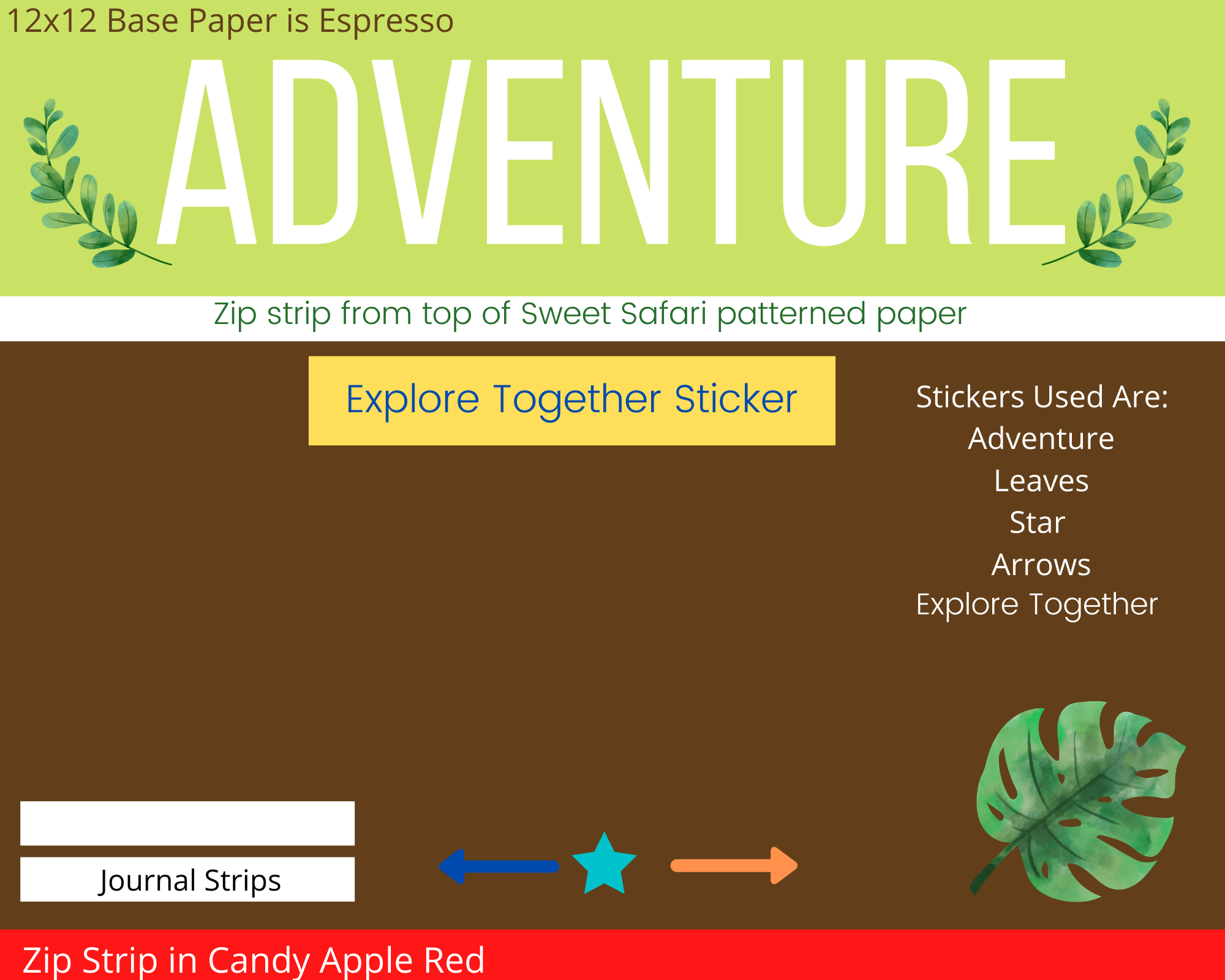 Kids Summer Adventure Scrapbook Page Design