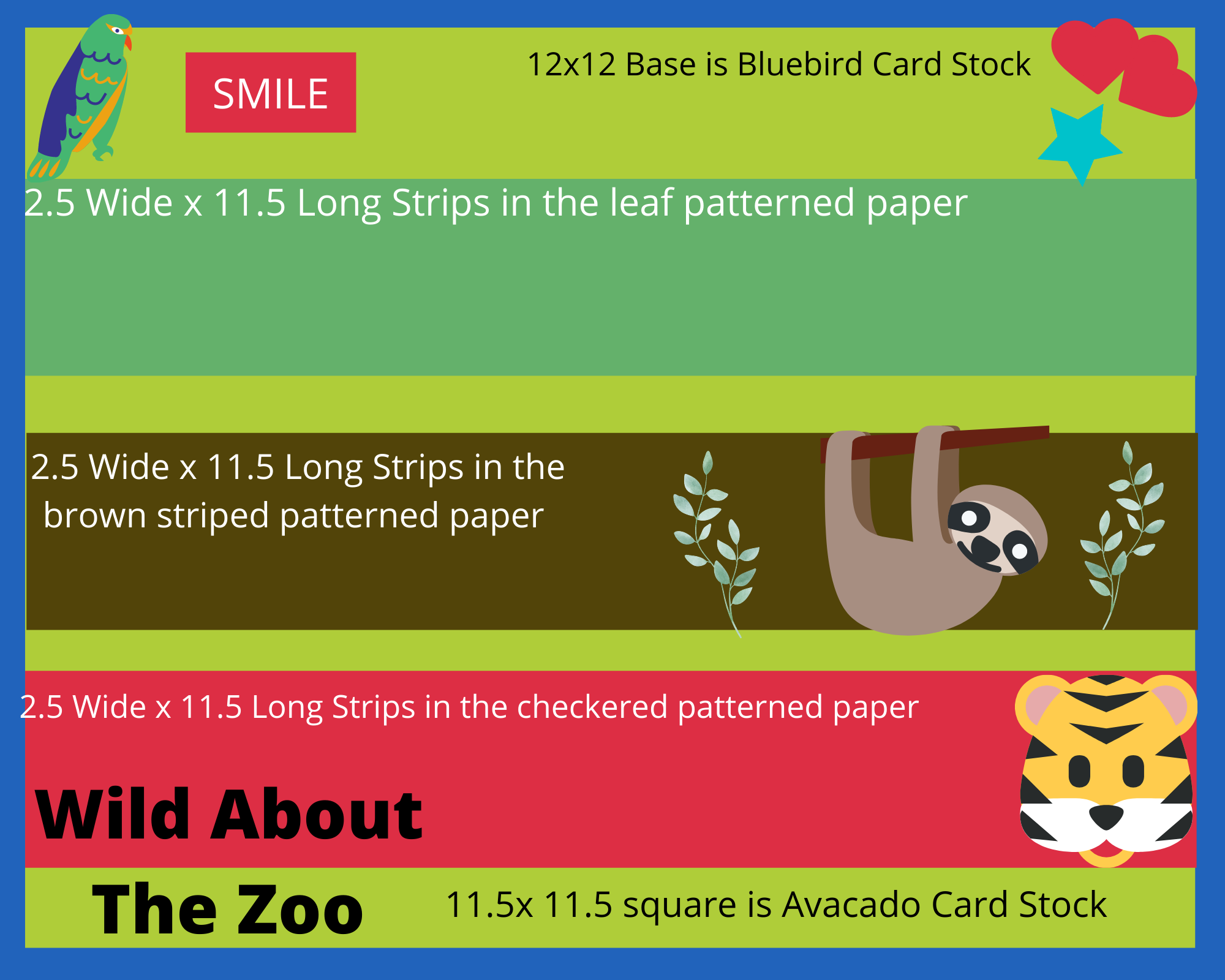 Kids Zoo Scrapbook Page Layout 