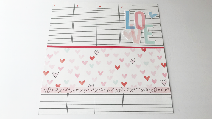 Love scrapbook page idea for Valentine's Day