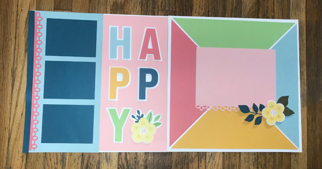 12x12 Double Cricut Spring Scrapbook Pages