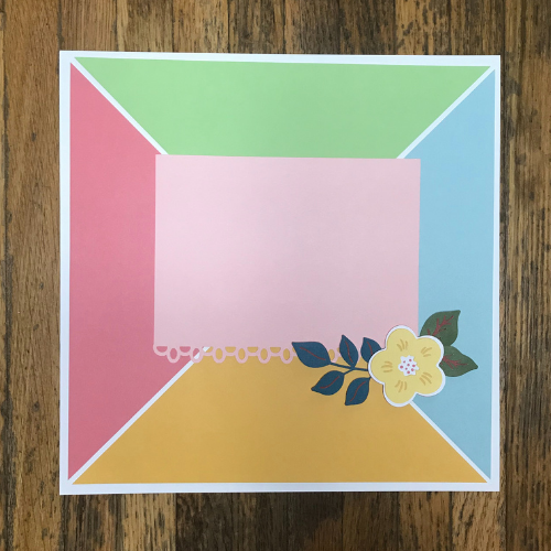 Cricut Spring Scrapbook Page