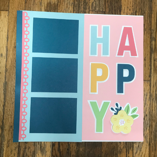 Cricut Spring Scrapbook Page