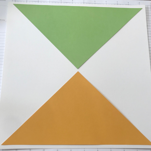 Cricut spring scrapbook pages with triangles 