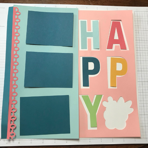 Layout the scrapbook page before you start glueing