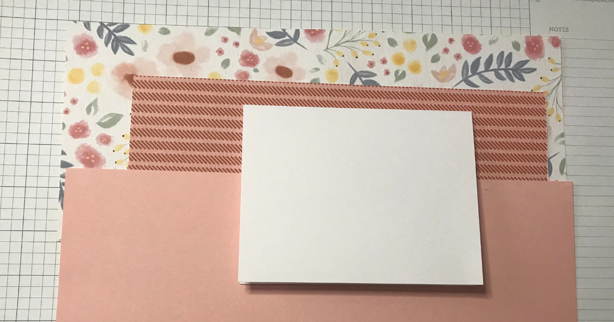 Card stock and patterned paper for the Cricut Mother's Day Card