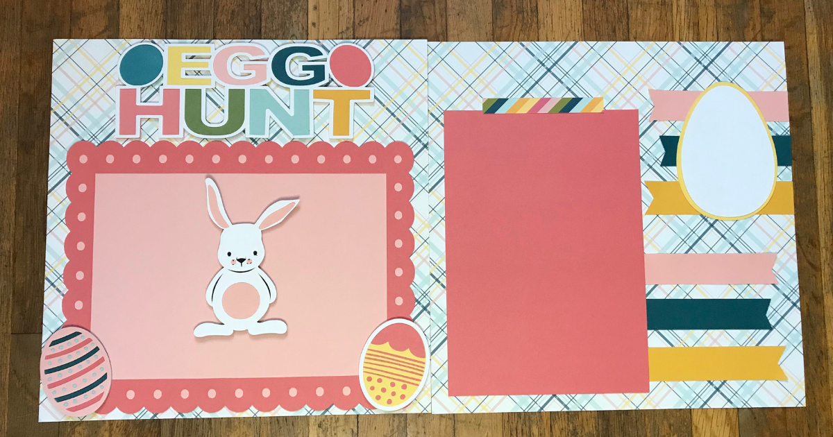 Double 12x12 scrapbook page with Cricut layout