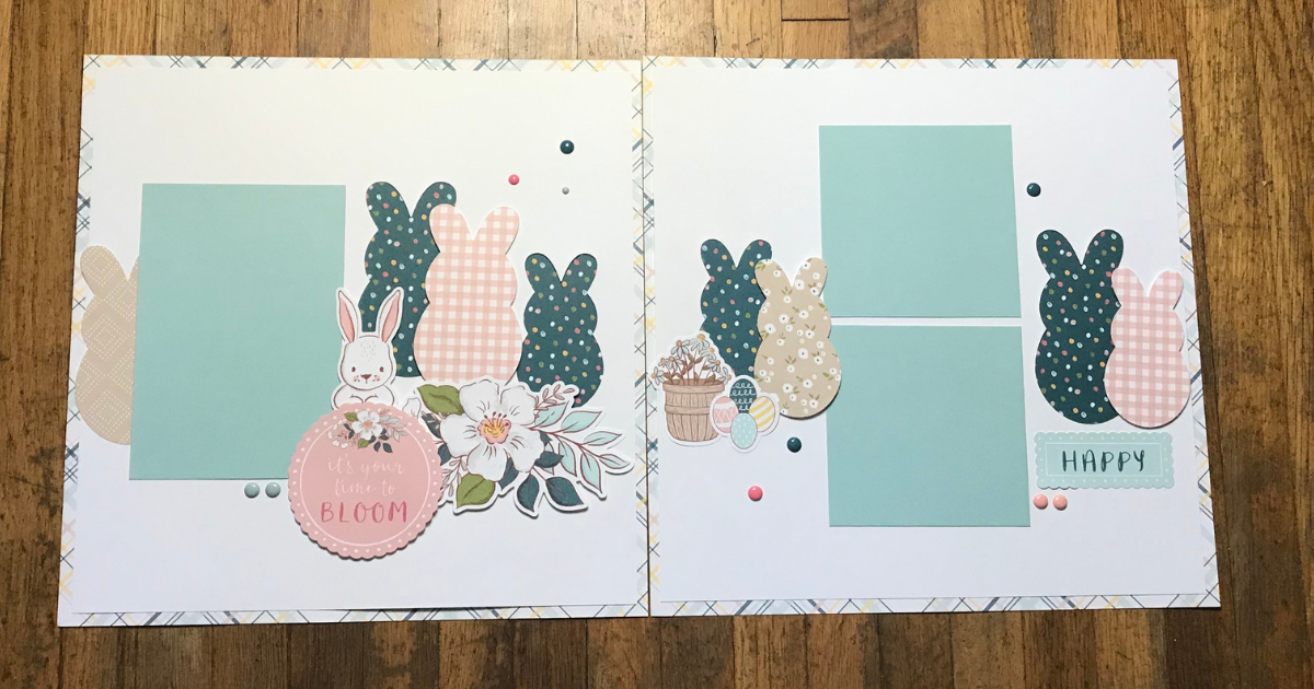 Easter Scrapbook Page Ideas with the Easter Bunny