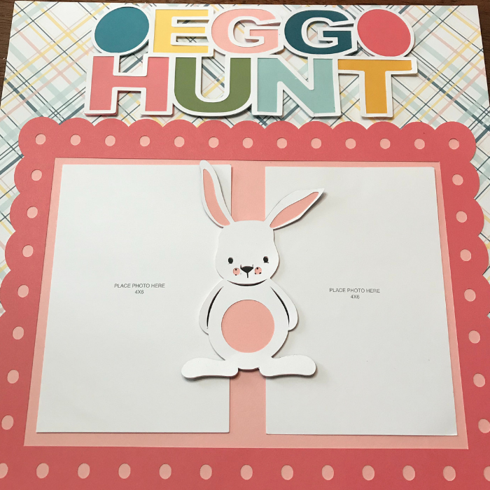 Easter Scrapbook page with Cricut