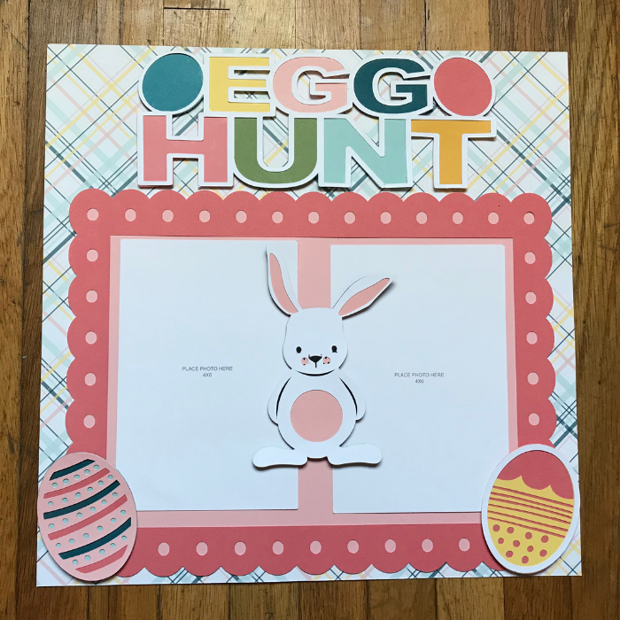 Scrapbook Page with Cricut for Easter