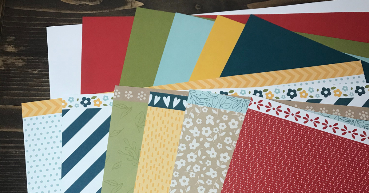 Use a variety of patterned scrapbook paper and card stock for your scrapbook album