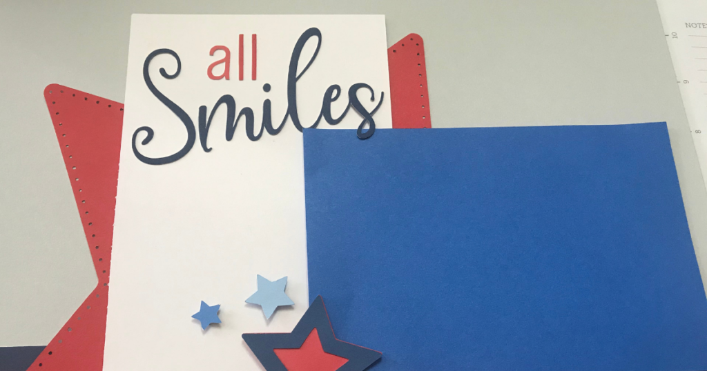 Cricut Patriotic Scrapbook Page