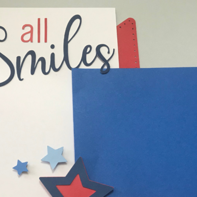 Cricut Patriotic Scrapbook Page