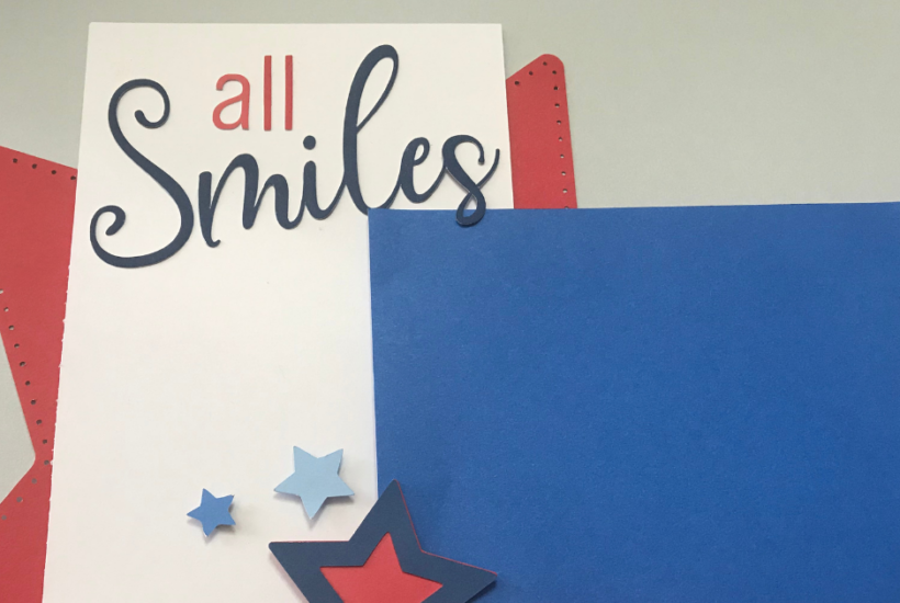 Cricut Patriotic Scrapbook Page