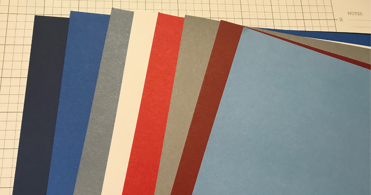 CTMH Card stock for the Cricut Patriotic Scrapbook page