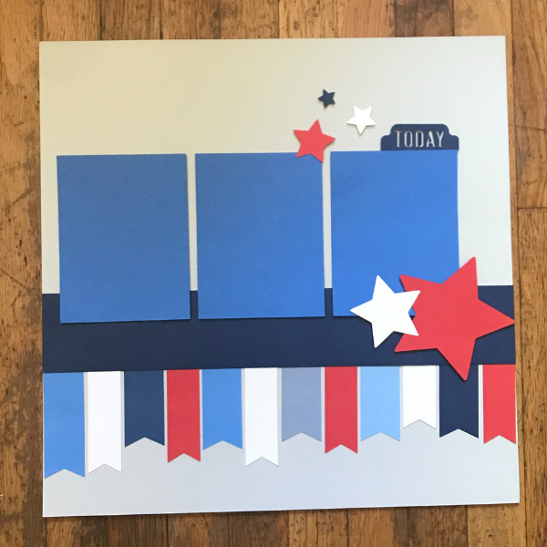 Cricut Patriotic Scrapbook design