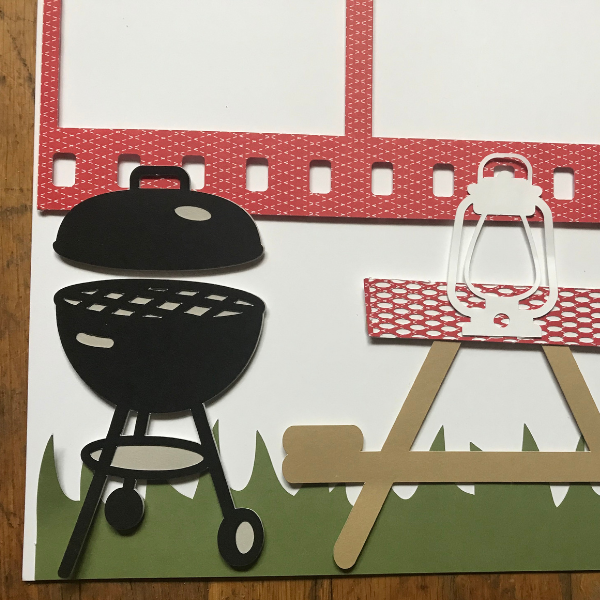 cute Cricut designs for a picnic scrapbook layout