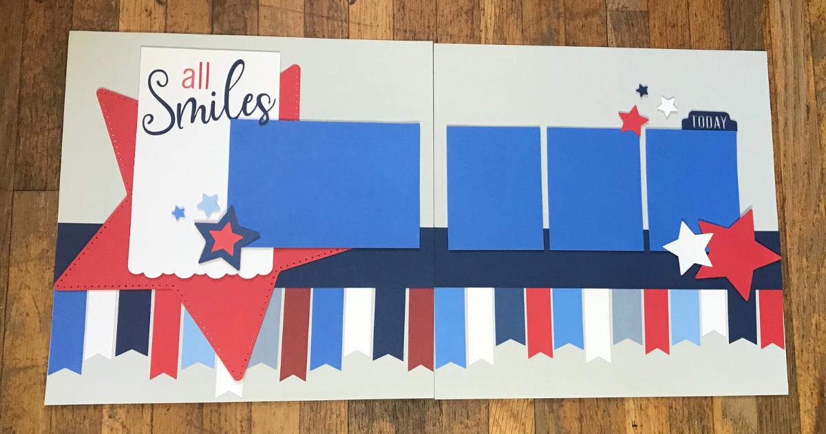 Double Page Cricut Scrapbook Layout