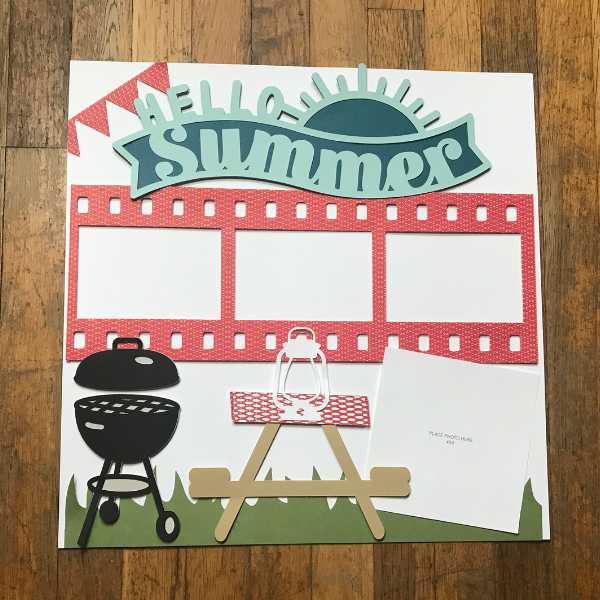 Picnic Scrapbook page Cricut Made