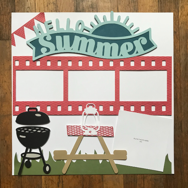 Picnic scrapbook layout created with the Cricut Maker