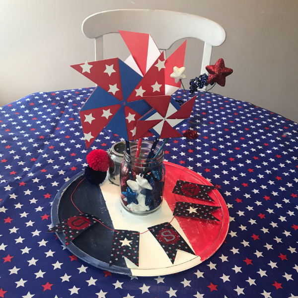 4th of July Cricut craft with a Cricut pinwheel