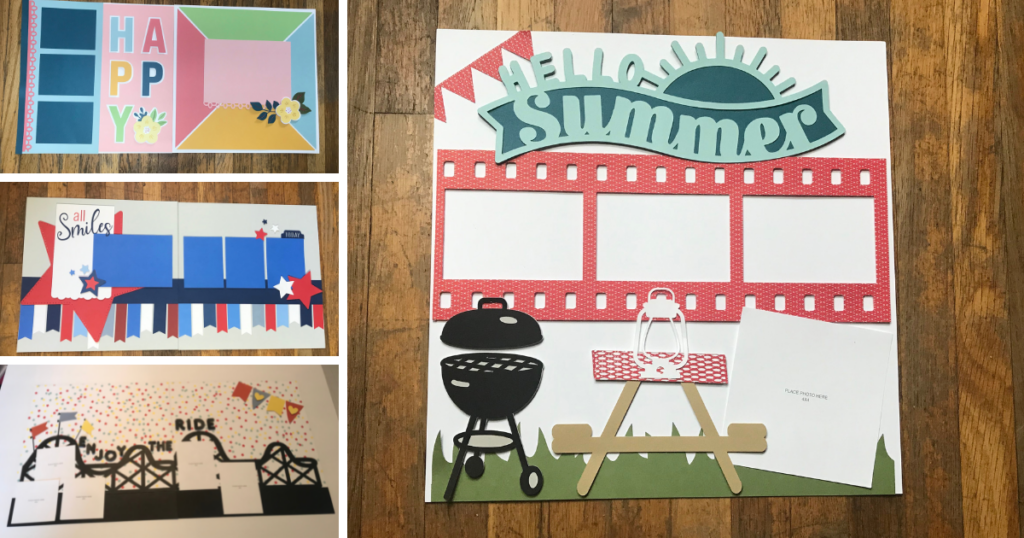 Cricut Travel Scrapbook Page Sunflower Paper Crafts