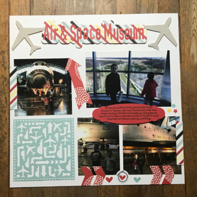 Cricut Travel Scrapbook Page