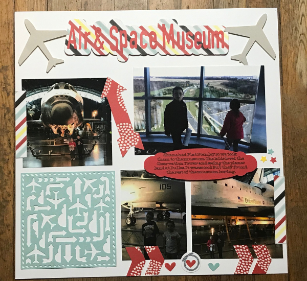 Cricut Travel Scrapbook Page