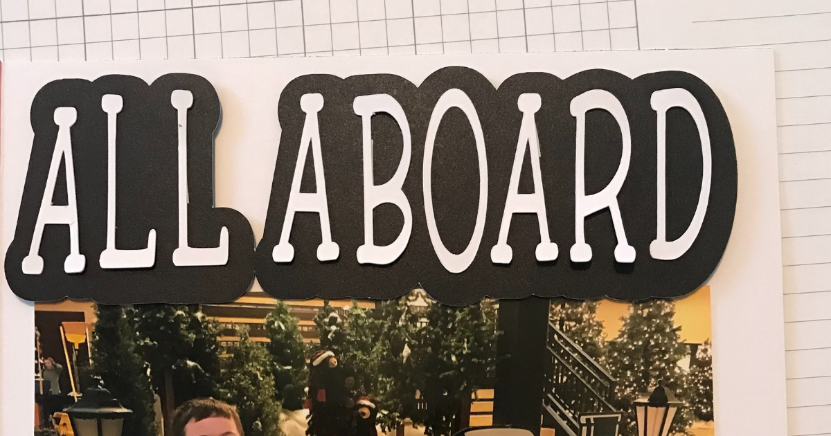 Offset Text in Cricut Design Space for Scrapbook title