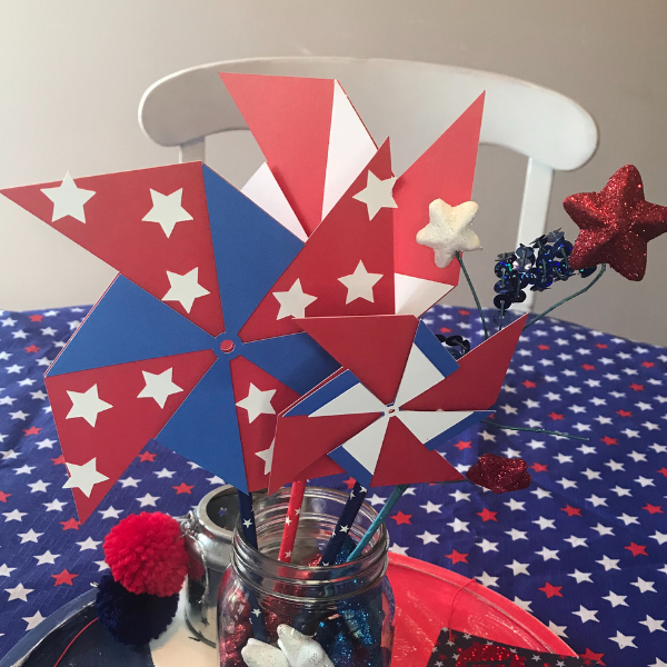 Patriotic Cricut craft with card stock 