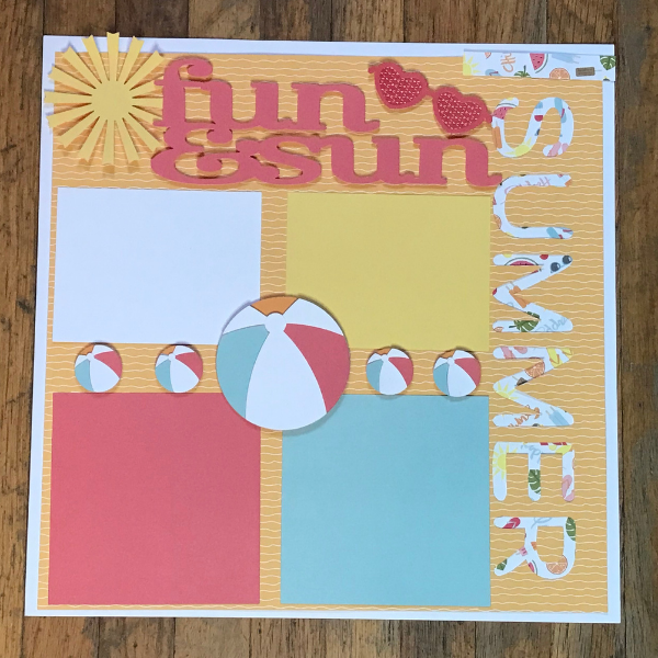 Fun and Sun summer themed scrapbook