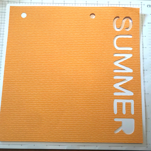 Summer Photo Mat Image on Cricut summer scrapbook