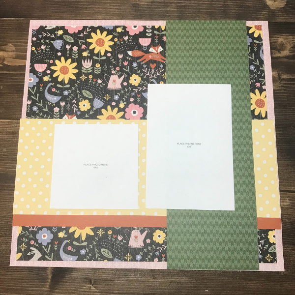 Photo options for simple scrapbook page idea
