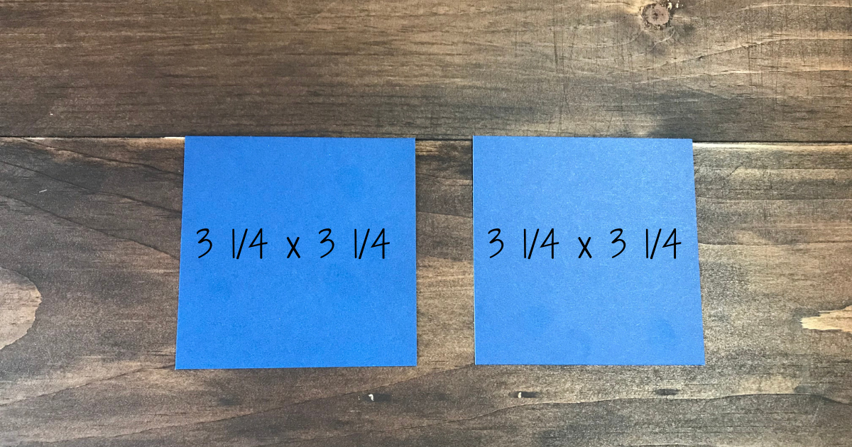 Blue Card Stock measurements for fall scrapbook layout