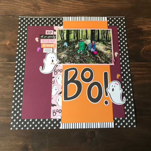 CTMH Boo Crew Halloween Scrapbook Page