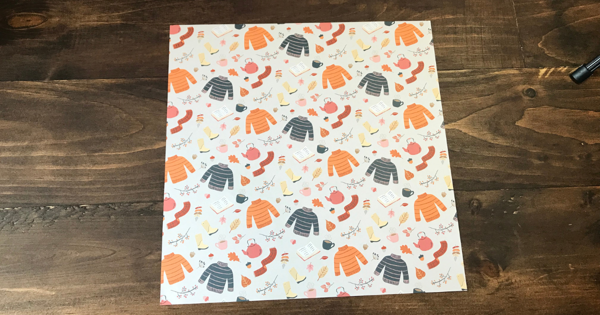 CTMH Pumpkin Spice base paper for easy fall scrapbook layout