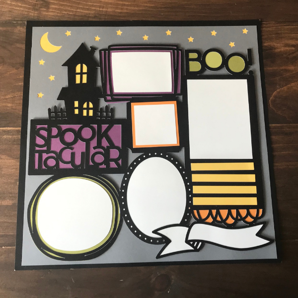 Cricut Halloween Scrapbook Page