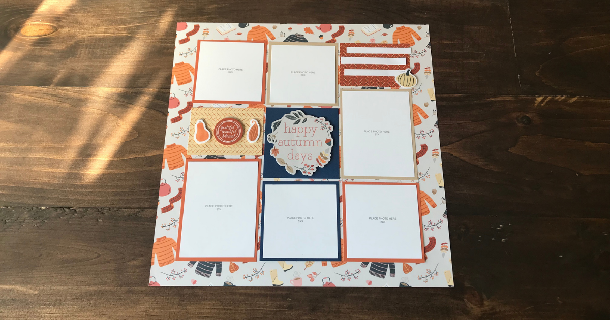 Easy Fall Scrapbook Layout