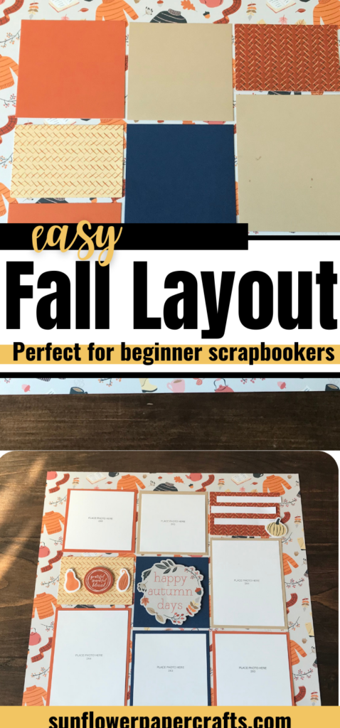 Easy Fall Scrapbook Layout