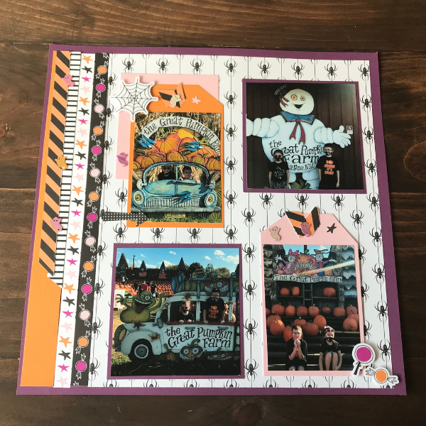 Halloween Scrapbook Page Layout