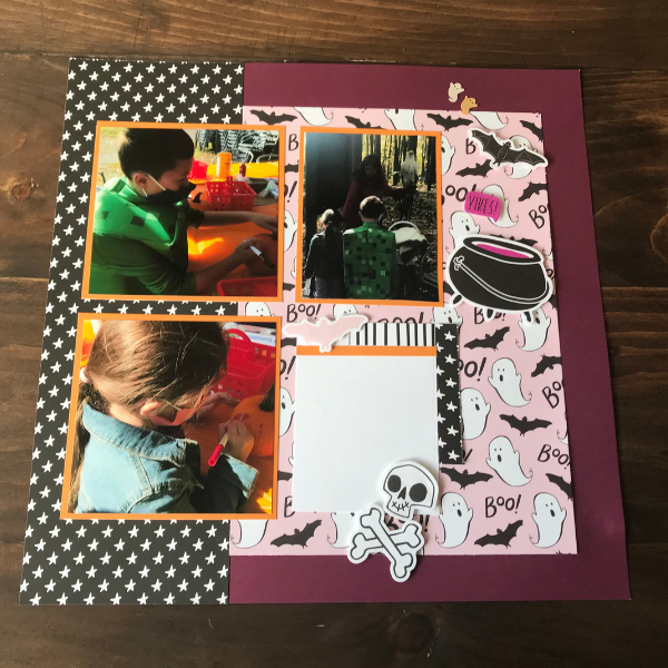 Halloween Scrapbook Page