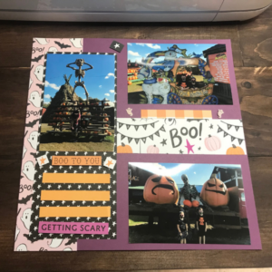 Halloween Scrapbook Page made with scrap paper