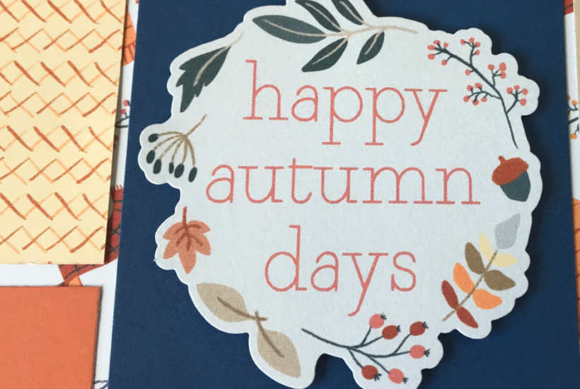 Easy Fall Scrapbook Layout- Happy Autumn Days